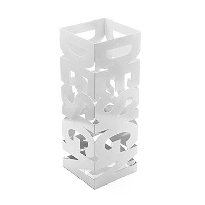 Versa Design guarda-chuvas para entrada, quarto ou hall de entrada, suporte de guarda-chuva moderno, medidas (L x L x An) 52 x 18 x 18 cm, metal, branco