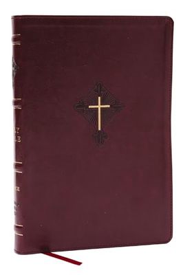 Holy Bible: Rsv2ce, Crimson, Leathersoft, Thinline, Large Print Catholic Bible, Comfort Print