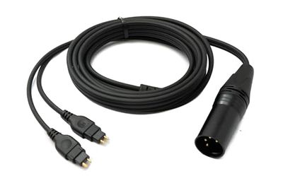 System-S Ersättningskabel 2 m XLR 4-polig kontakt för Sennheiser HD 660 650 600 580 hörlursadapter