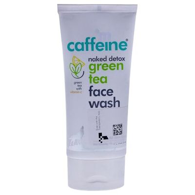mCaffeine Naked Detox Green Tea Face Wash - Controls Oil, Protects from Sun Damage - Hyaluronic Acid and Caffeine for Hydrated, Toned Skin - 75 ml
