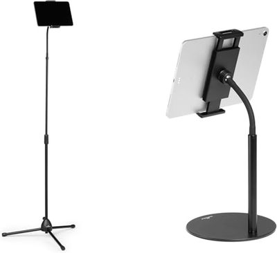Durable 894301 Twist Combi - Soporte para Tableta/iPad/teléfono móvil, 4,7-13 Pulgadas, para Mesa y Suelo, Color Negro