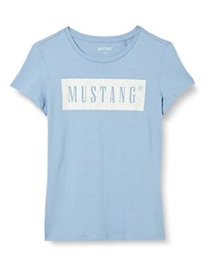 MUSTANG Dames Style Alexia C Print T-Shirt, Vervagen Denim 5124, S