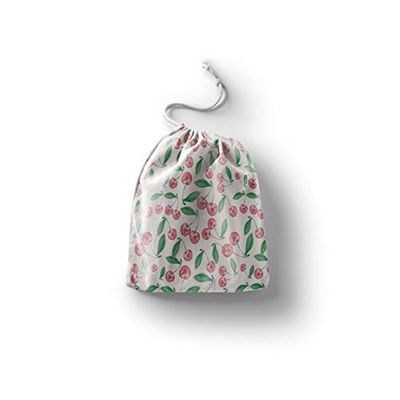 Bonamaison Printed Cotton Produce Bag with Drawstring, Reusable Grocery Bag, Biodegradable Eco-Friendly Bags, Travel Pouch, Sachet Bags, Shopping Bag, Eco Friendly, Foldable, Size: 12x15 cm