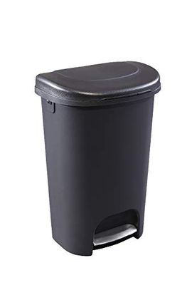 Rubbermaid NEW 2019 VERSION Step-On Lid Trash Can for Home, Kitchen, and Bathroom Garbage, 13 Gallon, Black