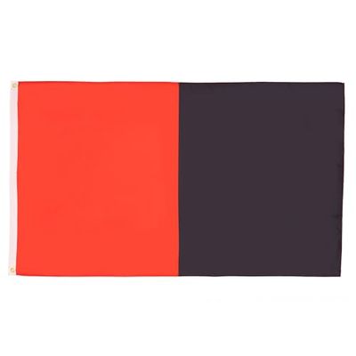 AZ FLAG - Bandera Rojo Y Negro - 90x60 cm - Bandera Dos Colores 100% Poliéster con Ojales de Metal Integrados - 50g - Colores Vivos Y Resistente A La Decoloración