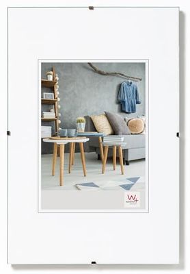 walther Design Picture Frame Antireflective Glass 50 x 70 cm Frameless Picture Holder RB070A