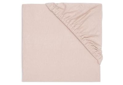 Jollein spännlakan jersey – för barnsäng – vild ros – 60 x 120 cm – 100% bomull – dra-på-lakan – gammalrosa