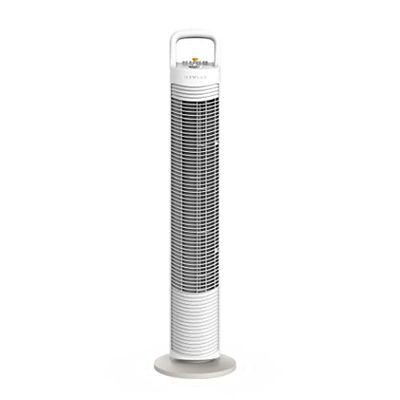 Newlux - Torenventilator zonder vleugels W80 (45 W), 3 snelheden, oscillatie 70 graden, timer 120 min en compact design, staande ventilator met koperen motor en draaggreep, geen installatie (wit)