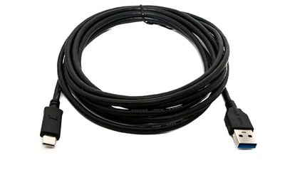 SYSTEM-S USB 3.1 kabel 3 m type C stekker naar 3.0 A stekker adapter 5 Gbit/s 100 W in zwart