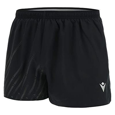 Macron Run Scc Kolby Reflex Ultra Light Shorts Blk Man, Pantaloncini Running Uomo, Nero, XXL