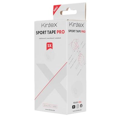 Kintex Rolls Sport Tape PRO, niet-elastisch, fysio-tape, wit, knie, hand, vingers en enkelgewricht stabiliseren