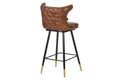 TABURETE BAR VELVET AMARILLO CLINTON 46x53x105 CM