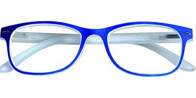 Prontoleggo - Gafas de lectura Prontoleggo Mod. Diamond Azul/Blanco - Dioptría +1,00-1 unidad