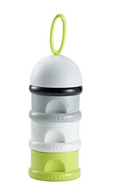 BEABA Formule & Snackcontainer, 3 vakken met trechter en draaggreep, neon