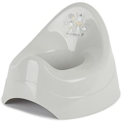 Bieco 11006555 Kinder Potje Met Muziek, Vanaf 8 Maanden Tot Ongeveer 3 Jaar, Grijs, 28 X 28 X 22 cm,