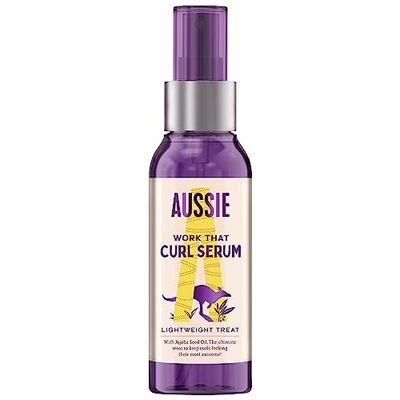 Aussie Work That Curl Hair Serum For Curly Hair, With Australian Jojoba Seed Oil, Curl Control, Protects Curly Hair And Amps Up Curls, 90 ml