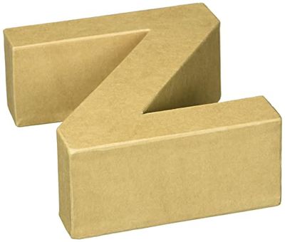 GLOREX 6 2029 126 – kartong – bokstav Z, bokstav av brunt kartong, ca 17,5 x 5,5 cm stor, för målning och limning, för servetteknik och decopatch, perfekt som dekoration