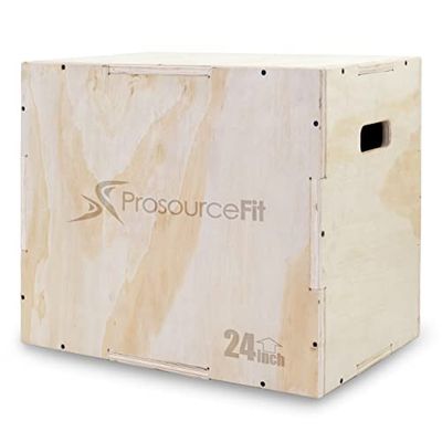 ProsourceFit Unisex's 3-in-1 houten pyometrische springdoos, beige, 30 20 x 24 inch