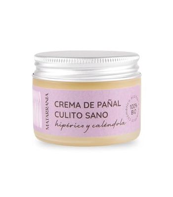 Matarrania Culito Sano, Crema pañal ecológica, preventiva, sin fragancias (sin aceites esenciales), 30 ml