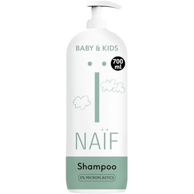 Naïf Voedende Baby Shampoo, voor Baby en Kind, met Kokosvezels en Katoenzaadolie, voor alle Haartypes, 100% Vegan, 700 ml