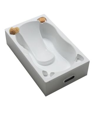 G.A. | Baby Collection - Bac de bain 74 x 45 x 19 cm, design ergonomique avec poignées, fabriqué en Italie