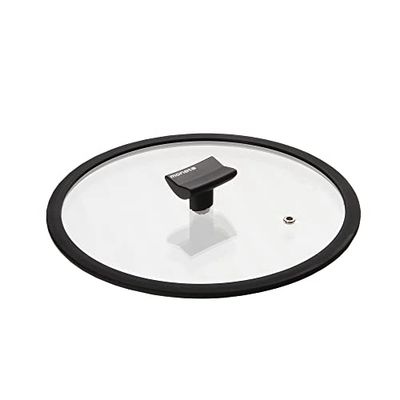 Moneta Platt lock, silikonkant och stolphandtag, 32 cm, transparent och svart, 0004124532