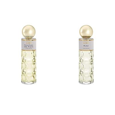 PARFUMS SAPHIR Noches de París - Eau de Parfum con vaporizador para Mujer - 200 ml & Rubi - Eau de Parfum con vaporizador para Mujer - 200 ml