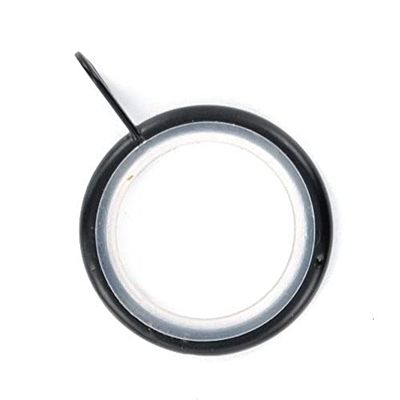 Merriway BH05503 (24 Pcs) Silent Running Curtain Drapery Pole Rod Ring Fixed Eye Black Inner Dimension 32mm - Pack of 24 Pieces