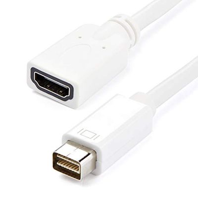 StarTech.com MDVIHDMIMF - Adaptador HDMI a Mini DVI (Hembra HDMI, Conector Macho Mini DVI, para Apple MacBook y iMac) Blanco