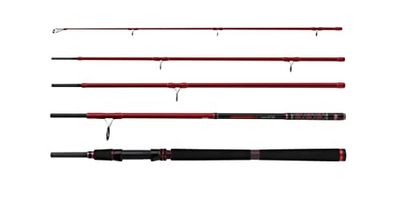 PENN Squadron III resor saltvatten spin spinnspön, fiskespön, spinnspön, hav - Inshore/Nearshore fiske, Great Cod, Pollack, Bass och mer unisex, röd, 2,40 m | 15-40 g