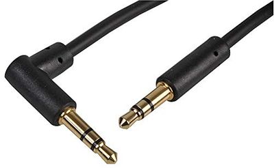 Pro Signal PSG3123-7.5M Slim 3.5mm Stereo Jack Plug to 90 Degree Jack Plug Lead, 7.5m, Black