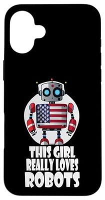 This girl really loves robots, Robotics for Kids Robot Case for iPhone 16 Plus