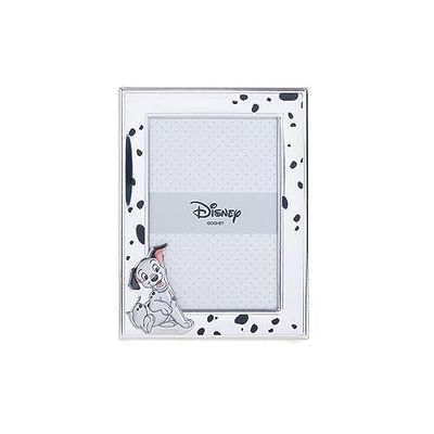 VALENTI & CO. – Disney Baby – Charge des 101 – Cadre photo en argent pour enfants, idée cadeau baptême, naissance ou anniversaire (9 x 13 cm)