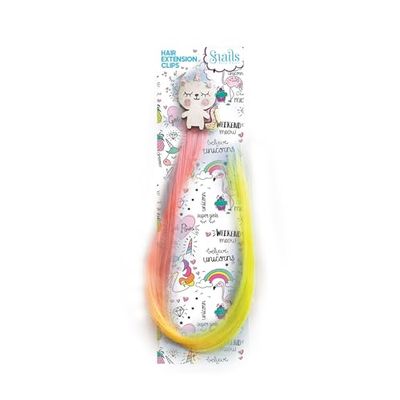 Snails 510412 Clip in Hair Extensions Cat Glitter Hair Strands with Gradient for Kids
