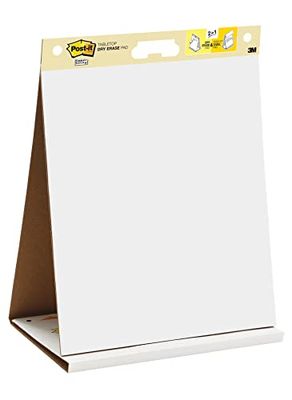 Post-it Super Sticky Meeting Charts, Confezione da 1 blocchetto, con 20 Fogli , 584 mm x 508 mm, Colore Bianco, per Fare Brainstorming Ovunque e Rendere Visibili tutte le Idee