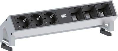 Bachmann Desk2 - Extensão 3X Schukos+3X espaço