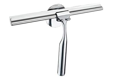 Maximex TurboFIX raclette de douche avec support mural acier inox fixer sans percer Brillant