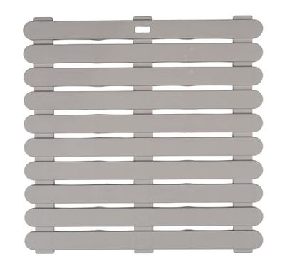 WENKO Griglia per doccia per interni ed esterni, antiscivolo, per bagno, piscina, plastica, 55 x 55 cm, beige