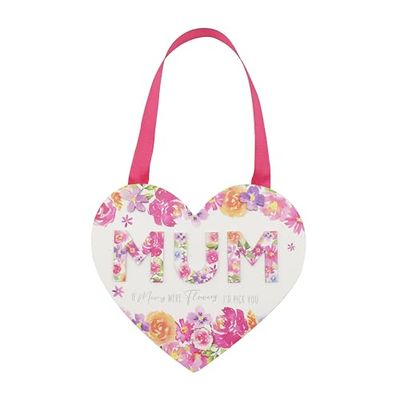 The Leonardo Collection Jennifer Rose Gallery Mum Heart Plaque For Home Decor & Gift | Wooden and Acrylic Plaques For Home and Office | Ideal Signs & Plaque Birthday Gifts For Women & Mom
