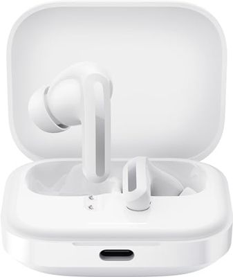 Xiaomi Redmi Buds 5, écouteurs à réduction de bruits avec IA, Jusqu’à 40 Heures d'autonomie, Connexion Deux appareils, Haut Parleur 12,4mm, Application Earbuds, Blanc