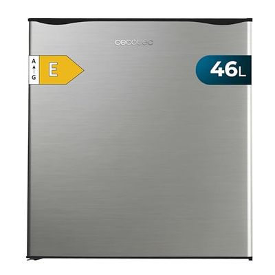 Cecotec GrandCooler 20000 SilentCompress Inox E. Hoogte 48,7 cm, 48 cm breed, laag stroomverbruik, omkeerbare deur, cyclische werking, roestvrij staal, Roestvrij staal, Mini