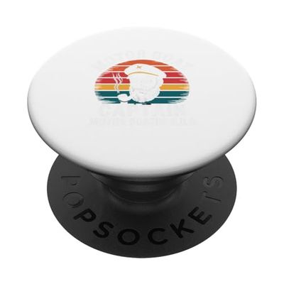Motor Boat Captain Fast Waters Nautical Adventure PopSockets Adhesive PopGrip