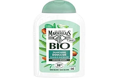 Le Petit Marseillais Biologische shampoo voor zacht haar, aloë vera en amandel, 1 stuk x 250 ml