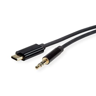 ROLINE Cavo adattatore USB tipo C - audio 3,5 mm, ST/ST, nero, 1,8 m