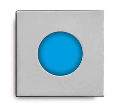 Daisalux lyra - Baliza lyra con z led azul difusor opal 23v cromo/cromada mate