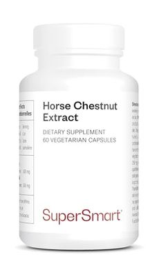 Supersmart - Horse Chestnut Extract 250 mg - Extract Standardized to 20% Aescin - Support Healthy Venous Circulation - Legs Pain Relief | Non-GMO & Gluten Free & Gluten Free - 60 Vegetarian Capsules