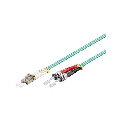 Goobay 95791 Cavo in Fibra Ottica, Multimode (OM3) Aqua, Turchese, 0.5 m Lunghezza del Cavo