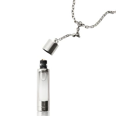 The Piece - Silver by NCP for Unisex - 3 Pc 2 x 4.9ml Olfactive Facet -701 Leather and Vetiver EDP Roll On, Necklace