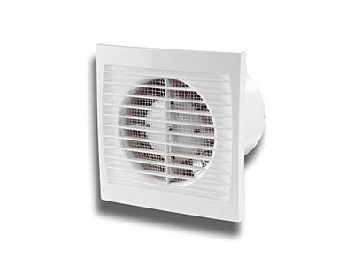 K-TECH-PRO K010203nf Ventilador de Pared Silent Pro System Ø 100, función relé de Seguimiento, Sensor de Humedad, Blanco