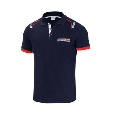 Sparco Martini Racing Polo, Azul Marino, Estándar Unisex Adulto